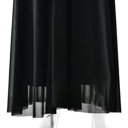 Vestido Comprido Franzido em Tule