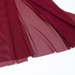 Vestido Comprido em Tule com Laços
