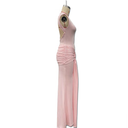 Vestido Comprido sem Mangas com Costas Descobertas