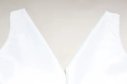Vestido Comprido Acetinado com Costas Descobertas — Branco