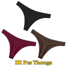 Kit 3 Tangas de Algodão FINETOO