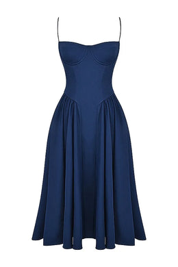 Vestido Midi Floral com Corpete — Rosa