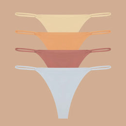 Tangas Sem Costuras com Efeito Seda — Pack de 4 — Modelo B