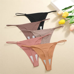 Tangas Sem Costuras com Efeito Seda — Pack de 4 — Modelo B