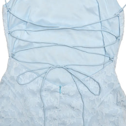 Vestido Comprido de Chiffon com Costas Descobertas