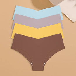Kit 4 Cuecas de Seda de Gelo Sem Costura