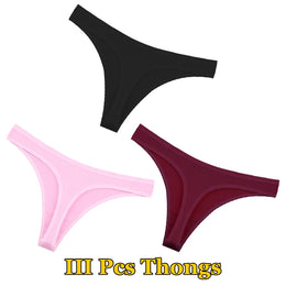 Kit 3 Tangas de Algodão FINETOO