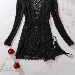 Body de Lingerie com Decote Profundo