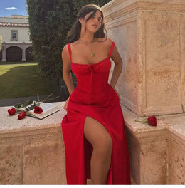 Vestido Midi com Corpete e Atacadores