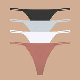 Tangas Sem Costuras com Efeito Seda — Pack de 4 — Modelo B