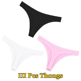 Kit 3 Tangas de Algodão FINETOO