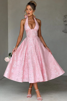 Vestido Comprido com Laço e Corpete