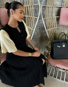 Vestido Midi de Malha com Botões