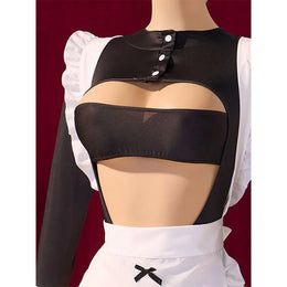 Conjunto Cosplay de Empregada em Renda