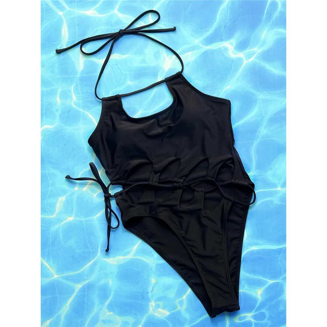 Fato de Banho Halter com Recortes