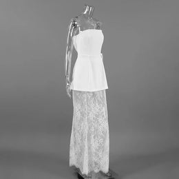 Vestido Comprido de Renda — 2 Peças