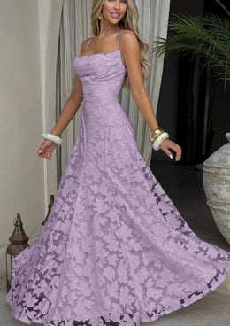 Vestido Comprido de Chiffon com Costas Descobertas