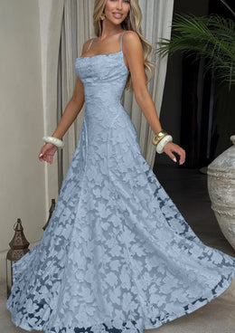 Vestido Comprido de Chiffon com Costas Descobertas