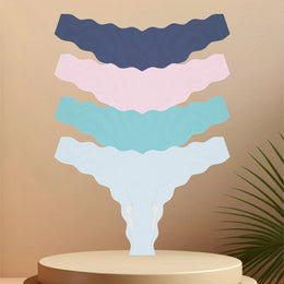 Tangas Sem Costuras com Efeito Seda — Pack de 4 — Modelo A