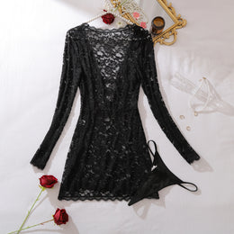 Body de Lingerie com Decote Profundo