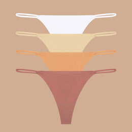 Tangas Sem Costuras com Efeito Seda — Pack de 4 — Modelo B