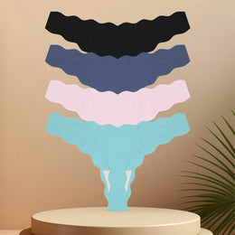 Tangas Sem Costuras com Efeito Seda — Pack de 4 — Modelo A