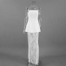 Vestido Comprido de Renda — 2 Peças