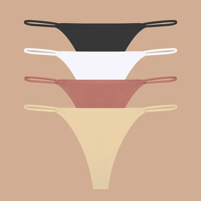 Tangas Sem Costuras com Efeito Seda — Pack de 4 — Modelo B