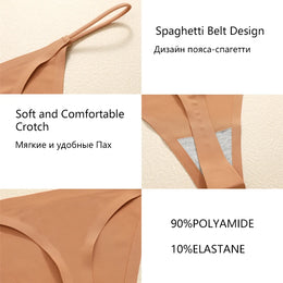 Tanga Sem Costura de Seda de Gelo