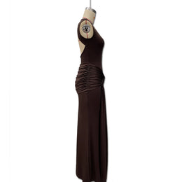 Vestido Comprido sem Mangas com Costas Descobertas