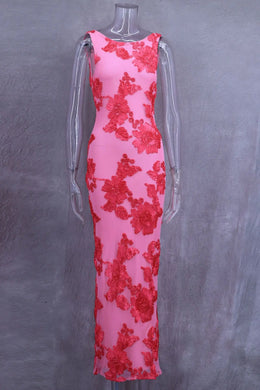 Vestido Curto Bordado com Costas Descobertas