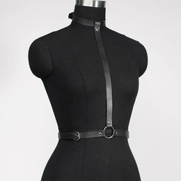 Conjunto de Lingerie com Efeito Couro