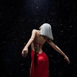 Vestido Comprido com Decote Halter e Costas Descobertas — Vermelho