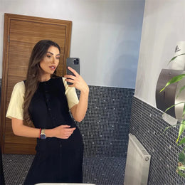 Vestido Midi de Malha com Botões