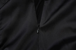 Vestido Comprido de Cetim com Laço e Costas Descobertas