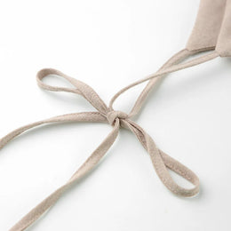Vestido Curto em Linho com Atacadores