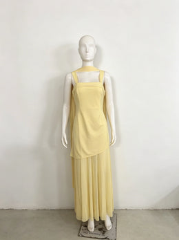 Vestido Comprido em Tule com Laços