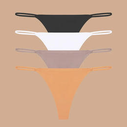 Tangas Sem Costuras com Efeito Seda — Pack de 4 — Modelo B