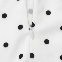 Vestido Comprido Vintage de Bolas sem Mangas