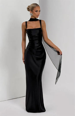 Vestido Comprido sem Alças com Corpete