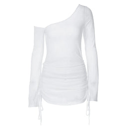 Vestido Curto Transparente com Atacadores