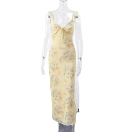 Vestido de Verão Floral com Decote nas Costas