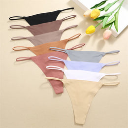 Tanga Sem Costura de Seda de Gelo
