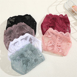 Tanga Floral Transparente de Cintura Baixa
